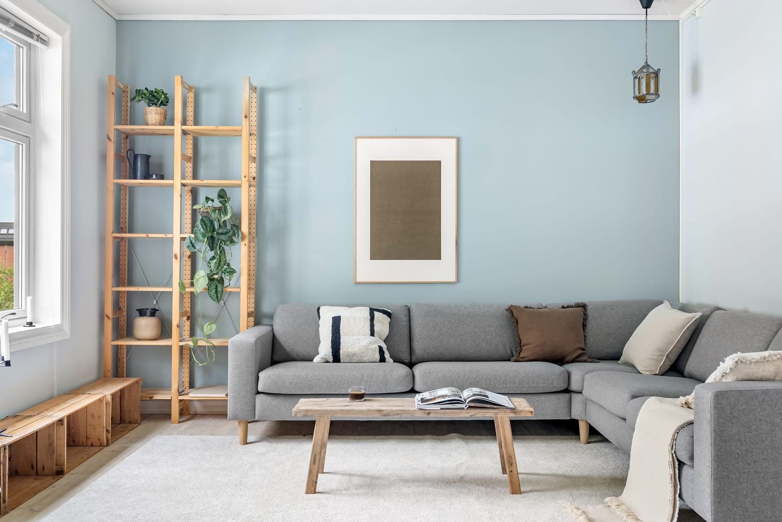 A Scandinavian-style living room interior