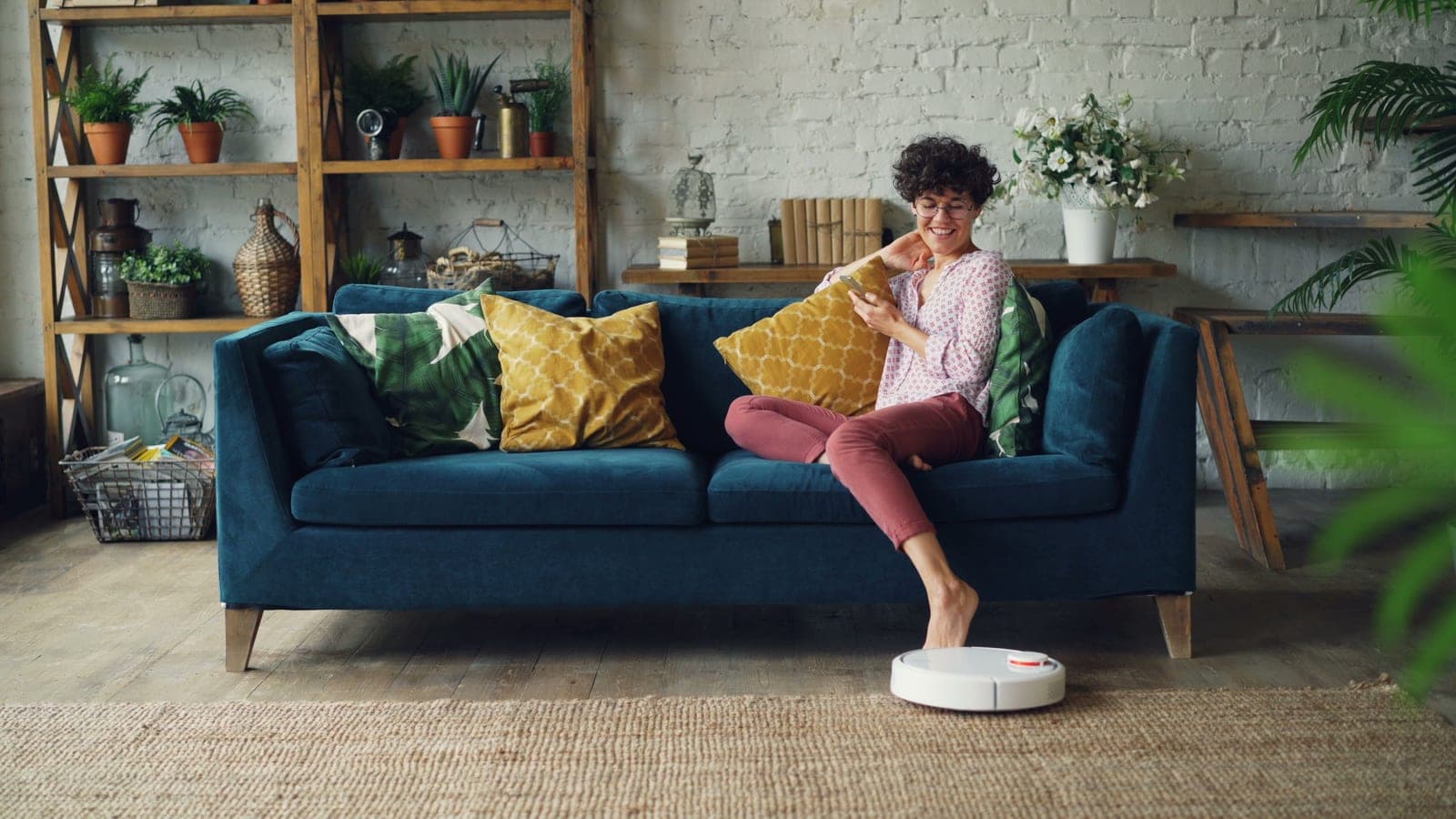 Smart home technology in a living room